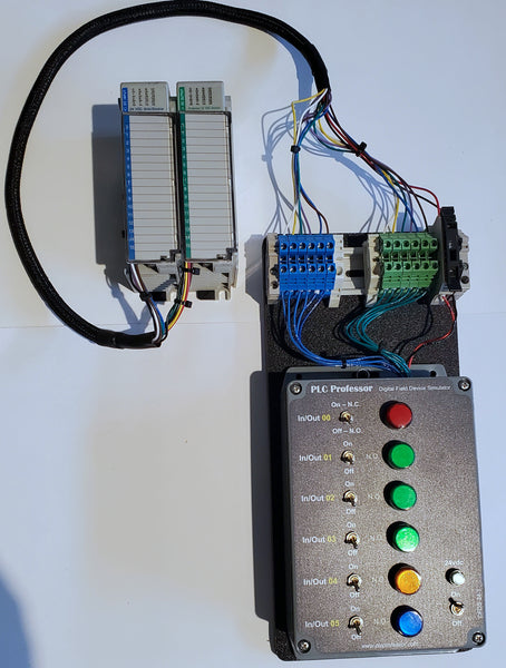 30- Universal Digital Field Device Simulator Wired to I/O Module Terminal Blocks