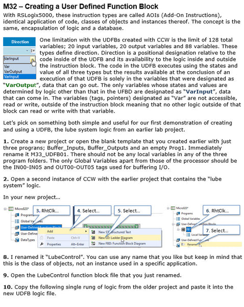 57 - NEW!!! Part #2 Fundamentals of PLCs using Connected Components Workbench 3rd Edition w/Micro800 Controllers