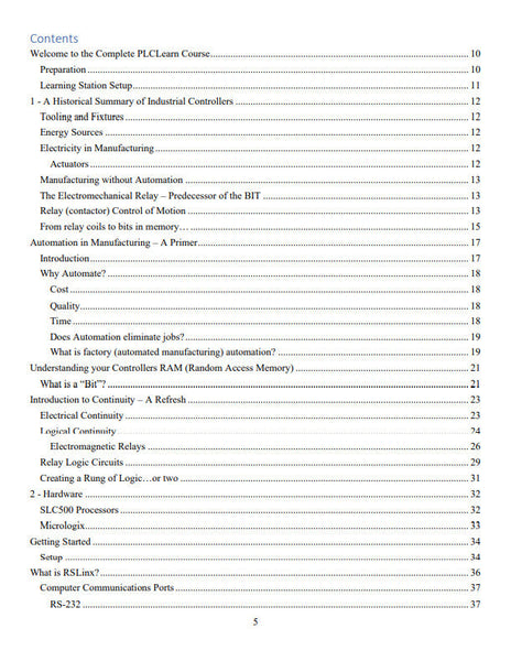 46 - NEW! The Complete PLCLearn Series, RSLogix500 for Micrologix Controllers, Volume I - PLUS Free Software on Memory Stick